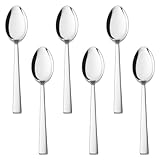 HaWare Kaffeelöffel, 6-teilig Edelstahl Teelöffel Dessertlöffel Set, 13,5cm Klein Löffel für Hause/Restaurant/Hotel, Hochglanzpoliert & Spülmaschinenfest - Eleganter Quadratischer Griff