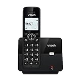 VTech CS2000 schnurloses Telefon, ECO+ Modus, Festnetztelefon, schwarz, Anrufsperre, Freisprechfunktion, große Tasten, zwei Zeilen Display