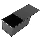 MUCKLILY Toastbox Brotpfanne Backform Für Toast Laib Pan Brotbackform Backen Brotbackform Mit Deckel Große Kastenform Mit Deckel Brotformen Zum Backen Mit Deckel Schwarz Rostfreier Stahl