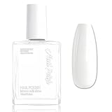 Weißer Nagellack - 15Ml Glänzend Nagellack Schnelltrocknend - Ungiftiger Nagelack auf Wasserbasis für Frauen - Peel off Nail Polish für Nail Art Regular Nagelack (White)