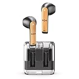 Marley House of Zion True Wireless Bluetooth Kopfhörer - In Ear Kopfhörer mit Mikrofon, 16 Stunden Wiedergabezeit, kleine kabellose Ohrhörer Bluetooth für Handy, Sport, USB-C Ladecase, Schwarz