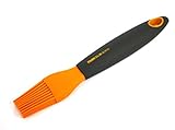 FACKELMANN Backpinsel Soft 19cm in grau/orange, Silikon, 19 x 6 x 2.3 cm