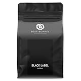 RÖSTTROMMEL BLACK LABEL - Special Blend ESPRESSO, Ganze Kaffee-Bohnen 1kg, 50% Arabica, 50% Canephora, Röstung 8.5/10, 50% Brasilien, 50% Indien, Geschmack: cremig - kräftig - zartbitter Schokolade