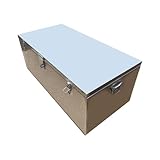 Glatte Edelstahl-Lkw-Werkzeugkiste, Wasserfeste Deichselbox, Lkw-Auto-Outdoor-Anhänger-Pickup-Transportbox, Rv-Aufbewahrungsorganisator, Anhänger-Aufbewahrungswerkzeugkiste(100x30x30cm/39x12x12in)
