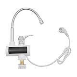 Elektrischer Wasserhahn 3KW Durchlauferhitzer Elektrischer Durchlaufwasserhahn mit Display 360° frei einstellbar