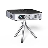 Mini Beamer, Android 11.0 DLP Ultrakurzdistanz Smart Beamer mit Akku, WiFi6 Bluetooth Portabler Beamer 1080P Full HD Unterstützung, Staubdicht Projektor Handy für Outdoor/Heimkino