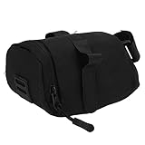 HANHEFLY Satteltasche Oxford Stoff tragbares Reißverschluss Design Schwarzer Kleiner Wind -Untersitz -Beutel