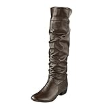 Stiefeletten Damen Mit Absatz - rutschfest Plateau Gummistiefel 2024 Neu Retro Einfarbig Freizeit Retro Kurze Mode Elegant Halbstiefel Cowboy- und Bikerstiefel barfuß, zum Gehen, Wandern