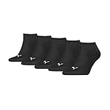 PUMA Unisex Puma Unisex Plain Sneaker - Trainer (5 Pack) Socks, Schwarz, 39-42 EU