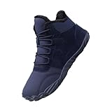 generisch Winter Barfußschuhe Bequem Warm Gefüttert Winterschuhe mit Breite Zehenbox Barfußschuhe Winterstiefel Herren Damen Traillaufschuhe Warm Gefüttert Winterschuhe Schneestiefel