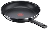 Tefal Day By Day ON B56406AZ Bratpfanne, 28 cm, Tiefe Form, Gas-, Elektro- Und Keramikherde, Mühelose Reinigung, Hohe Leistung, Antihaftbeschichtung, Ausgießer, Thermo-Signal, Schwarz