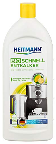 Heitmann Bio Schnell Entkalker: Reinigung von Elektrogeräten, Kaffeemaschinen, Espressomaschinen, Wasserkocher, 250ml