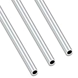 iMeistek 6063 Aluminium-Rundrohr, 250 mm Länge, 10 mm Außendurchmesser, 8 mm Innendurchmesser, nahtloses, gerades Rundrohr für Industrie, Dekoration, Architektur (3 Stück)