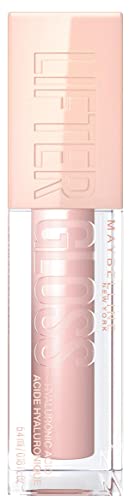 Maybelline New York Glänzender Lipgloss für voller wirkende Lippen, Feuchtigkeitsspendend, Mit Hyaluronsäure, Lifter Gloss, Farbe: Nr. 002 Ice (Nude), 1 x 5,4 ml