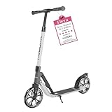 HUDORA BigWheel® 205 Advanced Scooter - Komfortabler Aluminium-Roller für bis zu 100kg - Höhenverstellbarer & zusammenklappbarer Tretroller - Kick-Scooter für Kinder/Jugendliche & Erwachsene