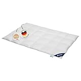 casimum Daunendecke Winter warm aus 100% weißen, neuen Gänsedaunen, Premium Winterbettdecke 135x200 cm – Gänsedaunendecke Made in Germany, allergikergeeignet
