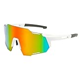 BECILES Sonnenbrille Fahrradbrille,Herren Damen Sportbrille Fahrradbrille,Schutzbrille Sonnenbrille Anti-Uv für Outdooraktivitäten Wie Radfahren Laufen Klettern Autofahren Angeln Golf Ski im Freien