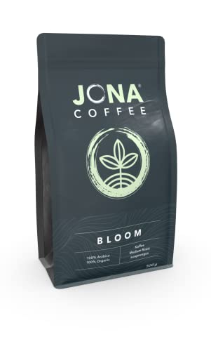 Jona Coffee Bloom Bio Kaffeebohnen 1KG, mittlere Röstung, 100% Arabica medium Roast 1000 Gramm Bio-Kaffee Bohnen geeignet für Vollautomaten, Filterkaffee und French Press. Single Origin Mexiko.