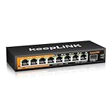 keepLiNK 8 Port 2.5G Switch Web Smart Managed, 8 x 2.5G Base-T & 1 x 10G SFP Slot, Unterstützung 802.3ad Static Aggregation, QOS/VLAN/IGMP, Metallgehäuse Netzwerk Ethernet Switch
