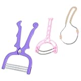 DECORNIJIA 3 Stück Teiliges Gesichtshaarepilator aus Federbasierte Gesichtsrasierer für Sanfte Haarentfernung an Stirn Wangen Oberlippe Kinn Tragbares Beauty Tool für Glatte