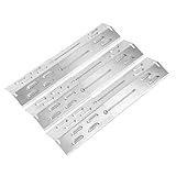 GFTIME Universal Brennerabdeckung 29 bis 43cm Flammenverteiler Ersatzteile für Charbroil, Landmann, Enders, Taino, Barbecook, Proficook, 3 Stück