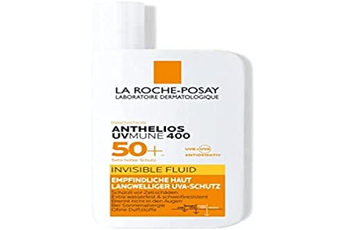 La Roche-Posay Anthelios Sonnenschutz Fluid mit LSF 50+ 50 ml – Sunscreen Sonnenfluid Gesicht UV-Schutz UVMune Invisible + waterproof
