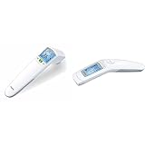 Beurer FT 100, kontaktloses Fieberthermometer mit Infrarot-Messtechnik & FT 90 kontaktloses digitales Infrarot-Fieberthermometer/Baby-Thermometer/zur einfachen Messung an der Stirn