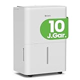 Woleix Luftentfeuchter elektrisch 12L, Entfeuchter elektrisch für Keller, Raumentfeuchter elektrisch 35dB für Räume bis zu 122m³/25m², mit Filter und 1M Ablaufschlauch, Timer, 10 J. Gar.