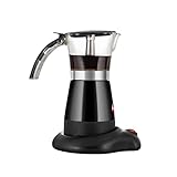 eldom KA50 elektrische Espressomaschine | Kaffeeautomat für 6 Tassen | elektrischer Espressomacher mit Edelstahl Filtereinsätzen | Kaffemaschine für italienischen Espresso | schwarz