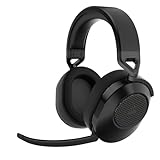 CORSAIR HS65 WIRELESS Multiplattform-Gaming-Headset Mit Bluetooth - Dolby 7.1 Surround Sound - Omnidirektionales Mikrofon - iCUE-Kompatibel - PC, Mac, PS5, PS4, Nintendo Switch, Handy - Carbon