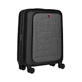 WENGER Syntry Handgepäck Trolley, Notebook bis 14 Zoll, Tablet bis 10 Zoll, 36 (44) l, Hartschale, Damen Herren, Business-Reisen Urlaub, Schwarz/Graumeliert, 610163