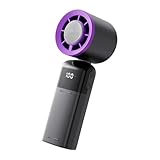 Rdxanc Tragbarer kleiner Ventilator, leistungsstarker Handventilator mit Kaltkompresse, 0–100 Geschwindigkeit, wiederaufladbar, USB, für Reisen, Camping, Outdoor