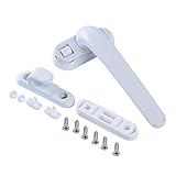 Fenstergriff Universal Aluminium Legierung Fenster Griffe Mit Schloss Griff for Tür Schlafzimmer Wohnzimmer(White Right)