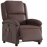 Wenjingqi 3204221 Massagesessel, elektrisch, Kunstleder, Braun, Braun