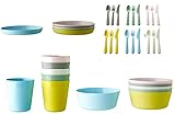 Ikea Kalas Kinder-Schüsseln und Teller, Pastellfarben, 6-teiliges Set