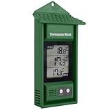 Digitales Max-Min-Thermometer – Überwachen Sie Max- und Min-Temperaturen mit Diesem Praktischen Gewächshaus-Thermometer, Gartenzubehör, Einfach an der Wand zu Montierendes Maximum-Minimum-Thermometer