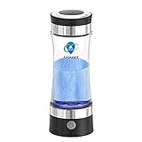 Wasserstoff-Wasser-alkalische Glasflasche mit schöner LED-Anzeige, Inhalt bis PH von 7.5-9.0 Wasserstoff-Wasser-Generator, Wasserstoff-Wasserflasche mit SPE-Membran
