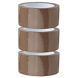 Crimson Starfish 3 x Packband Braun Rollen 48mm x 66m | Verpackungsbänder für Pakete, Kisten, Versand | Klebeband für Pakete & Paketklebeband Braun | Umzugsbedarf
