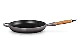 Le Creuset Signature gusseiserne Bratpfanne mit Holzgriff 28 cm Flint, 20258284440422