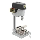 Mini Tischbohrmaschine, 340W Bohrmaschine Säulenbohrmaschine Drei Geschwindigkeiten, Standbohrmaschine mit Bohrfutter 1-10mm, Max. Bohrtiefe 25mm, für Aluminiumplatten Holz