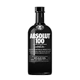 Absolut Vodka 100 – Edel-Vodka in eleganter, schwarzer Flasche – Luxuriöses Genusserlebnis – 1 x 0,7 l