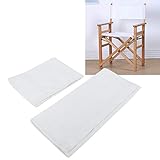 Regiestuhlbezug,1 Satz Regiestuhl Canvas Ersatzsitz Tragbare Klappstühle Abdeckung Kit Tuch Haushaltsbedarf Möbelzubehör,Hocker Protector Baumwollhocker Schutz für Home Director Stuhl Lässige(Weiß)