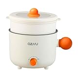 MagiDeal Electric Hot Pot tragbarer Elektro -Pot -Mehrzweckvereinbarungskocher Nicht -Stick für Hafernudeln Home Office Travel, Orangefarbener Ballgriff