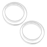 Mipcase 2 Stück Kuchenform Kreisschneider Ringform Tortenringe zum Backen runder Keksausstecher Tortenringschneider Kuchenringe Kuchenschneider Rostfreier Stahl Silver