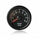 Ohulelks 52MM Elektrischer Drehzahlmesser 0-8000 Min 2 Min Tachometer für 2 3 4 5 6 8 Zylinder Benzinmotor Auto Boot Yacht