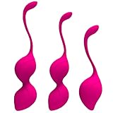 Liebeskugeln Beckenboden Trainingskugeln, Allmay Silikon Kegel Balls 3er Set Beckenbodentraining, Beckenbodentrainer Vaginalmuskulatur Training, Blasenkontrolle, Sextraining Sexspielzeug für Frauen