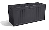 Keter Marvel+ Auflagenbox für Balkon, Garten, Kapazität 270 l, grau, Kissenbox