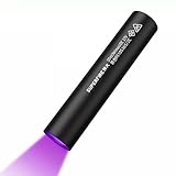 SuperFire UV-Taschenlampe, 365 nm, Ultraviolett-Taschenlampe, wiederaufladbar, Mini-UV-Licht, 3 W USB-Schwarzlicht-Detektor für Haustierurin, unsichtbarer Fleck, Gelddetektor, fluoreszierend