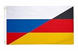 U24 Fahne Flagge Russland-Deutschland Freundschaftsflagge 90 x 150 cm