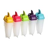 FACKELMANN Set de moldes para helados al agua Stieleisformer, Kunststoff, Mehrfarbig, 19 x 11,5 x 5 cm, 5-Einheiten